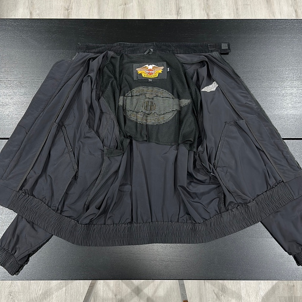 Harley-Davidson Vintage Zip Nylon Windbreaker Jacket - 3XL - Picture 3 of 9